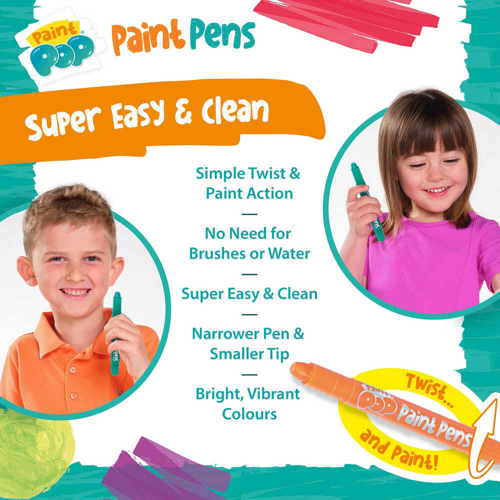 Paint Pop Quick Dry Paint Pens- 12 Pack