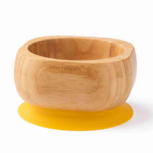 Load image into Gallery viewer, Yellow Bamboo Bowl and Spoon Set
