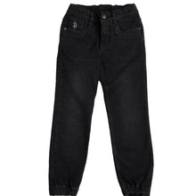 Load image into Gallery viewer, Black Stone Washed Relaxed Fit Jeans
