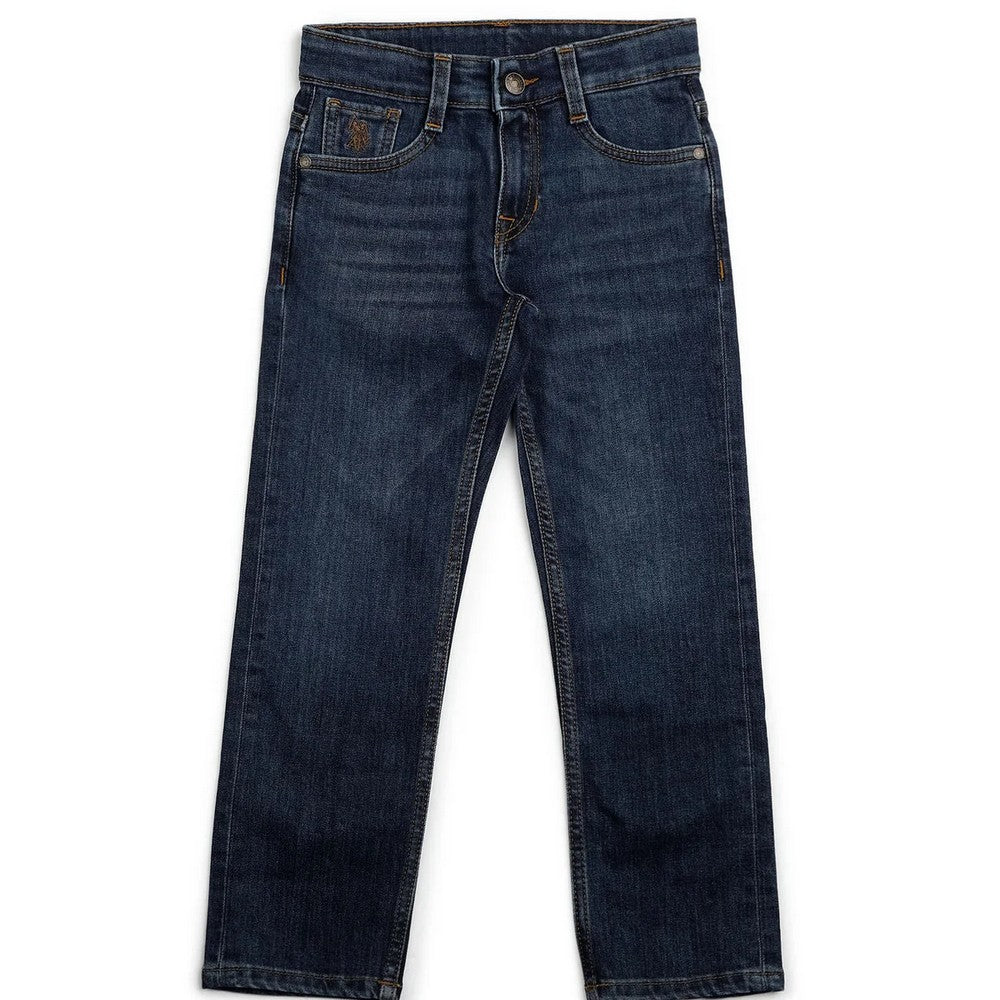 Denim Whiskered Relaxed Fit Jeans