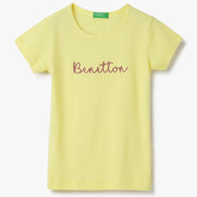 Load image into Gallery viewer, Yellow Benetton Round Neck T-Shirt
