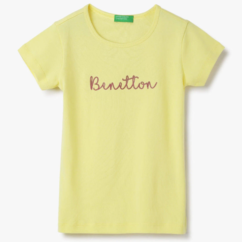 Yellow Benetton Round Neck T-Shirt