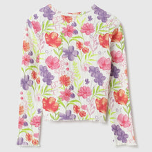 Load image into Gallery viewer, White Regular Fit Round Neck Floral Printed Top
