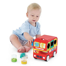 Load image into Gallery viewer, Red Giggles Shape Sorting Bus Toy
