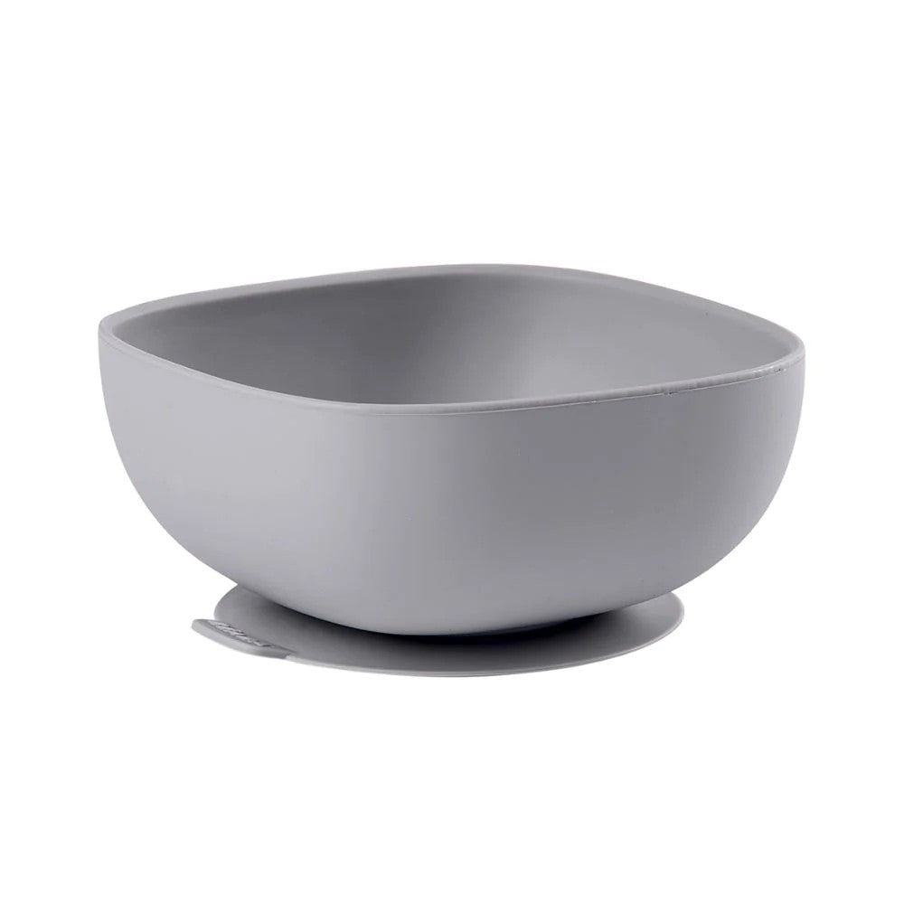 Grey Silicone Suction Bowl