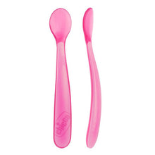 Load image into Gallery viewer, Chicco Soft Silicone Spoon Pack Of 2 - Pink
