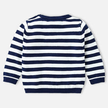 Load image into Gallery viewer, Blue Striped Full Sleeves Sweater With Bottom
