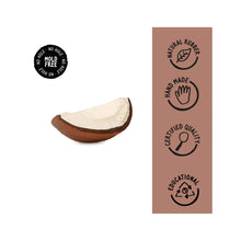 Load image into Gallery viewer, Brown The Coconut Natural Rubber Teether

