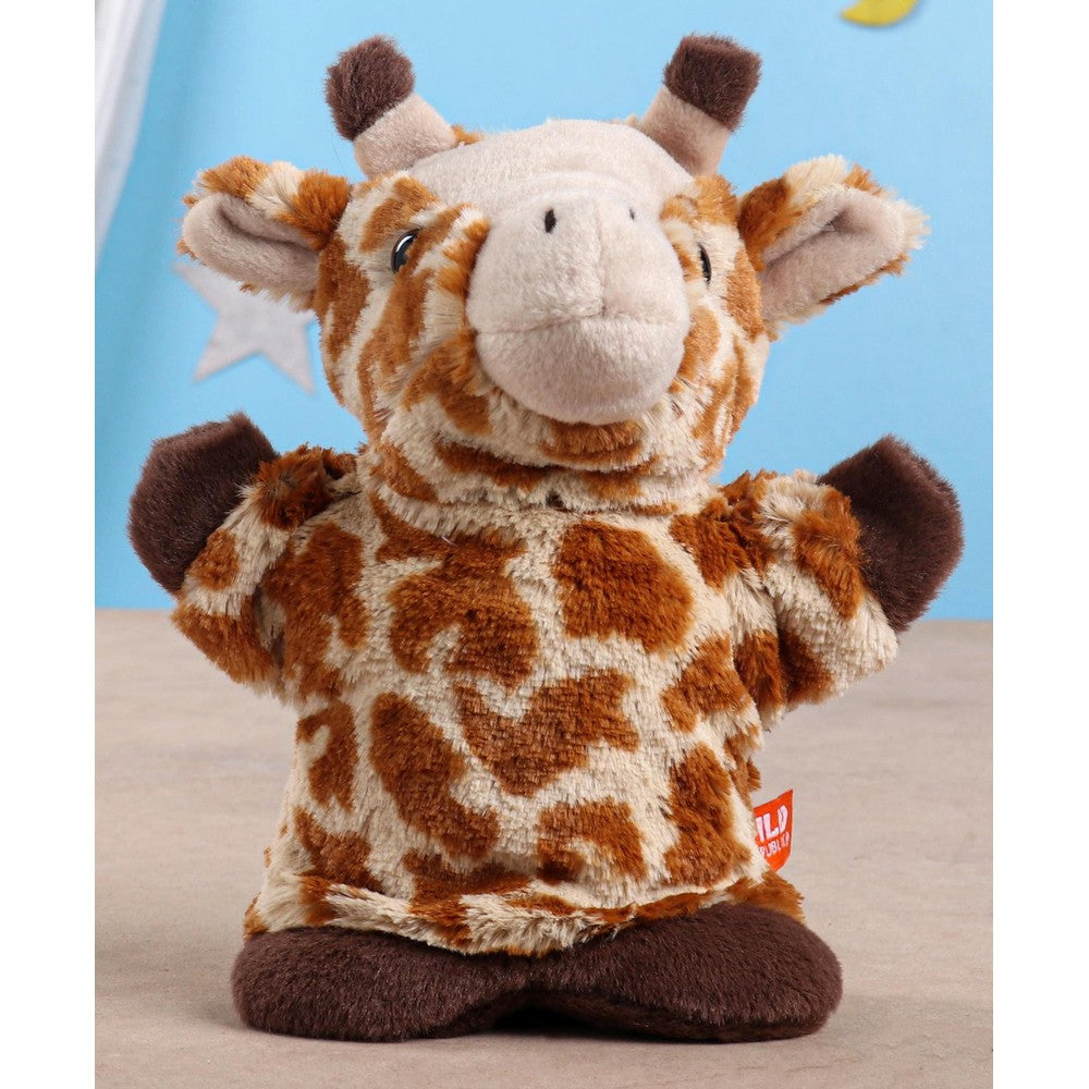 Brown Giraffe Shaped Hand Puppet