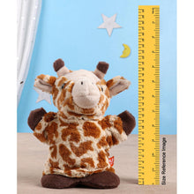 Load image into Gallery viewer, Brown Giraffe Shaped Hand Puppet
