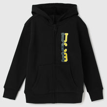 Load image into Gallery viewer, Black Full Sleeves Hooded Jacket
