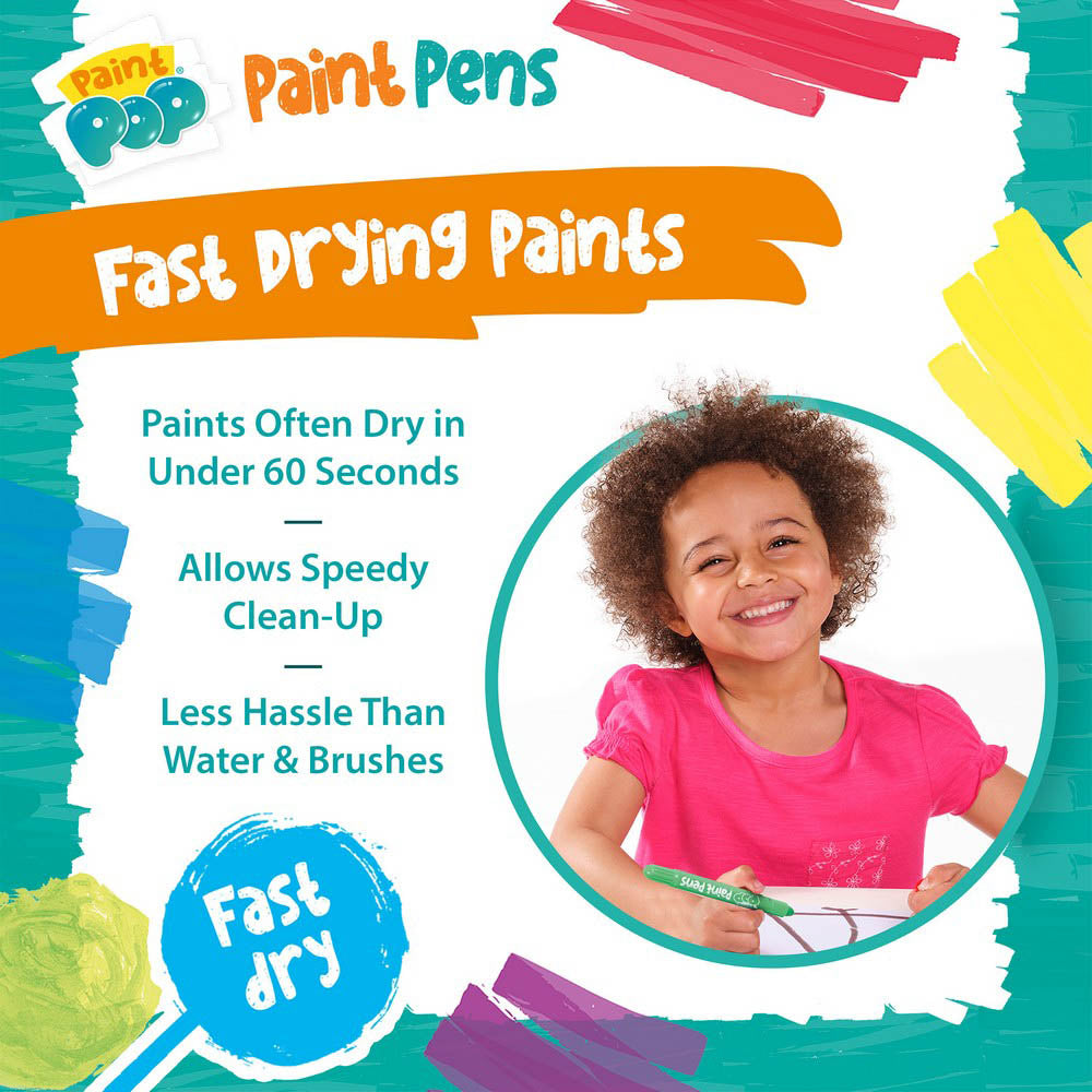 Paint Pop Quick Dry Paint Pens- 12 Pack