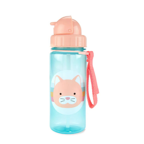 Blue Cat Theme Skip Hop Zoo Straw Bottle