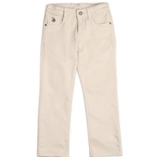 Load image into Gallery viewer, Beige Mid Rise Relaxed Fit Jeans
