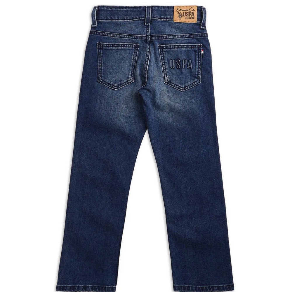 Denim Stone Washed Relaxed Fit Jeans