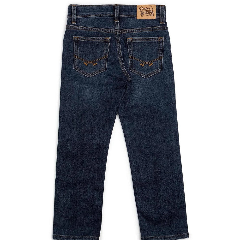 Denim Whiskered Relaxed Fit Jeans