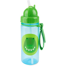 Load image into Gallery viewer, Green Crocodile Skip Hop Zoo Straw Straw Bottle
