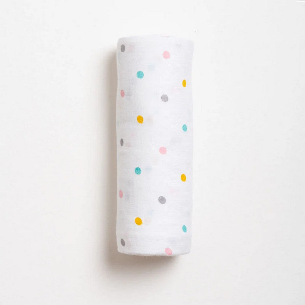 Polka Dots Theme Muslin Swaddle