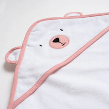 Load image into Gallery viewer, Pink Bear Hooded Towels
