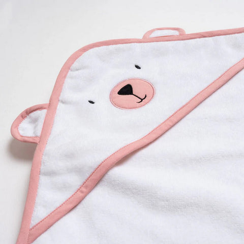 Pink Bear Hooded Towels