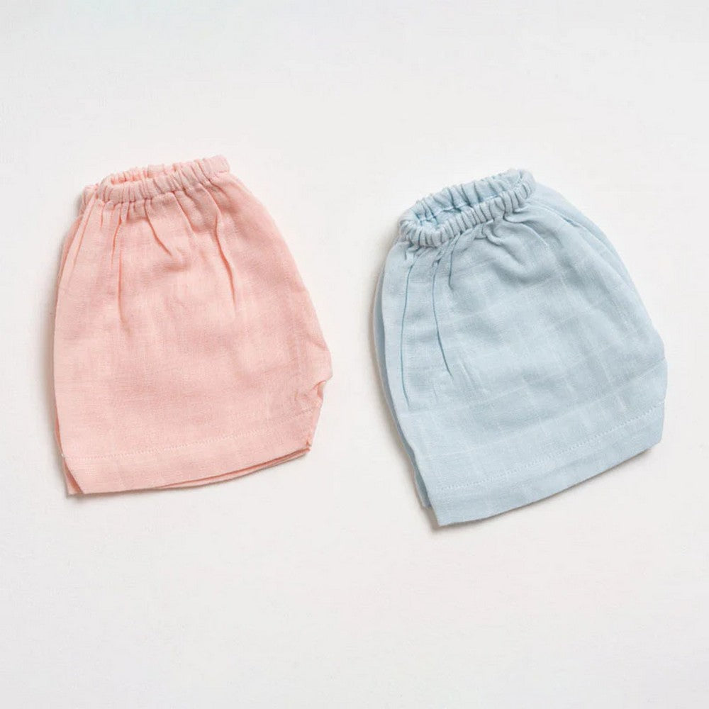 Elasticated Waistbands Muslin Shorts - Pack Of 2