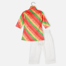 Load image into Gallery viewer, Multi Color Bandhani Kurta With White Pajama
