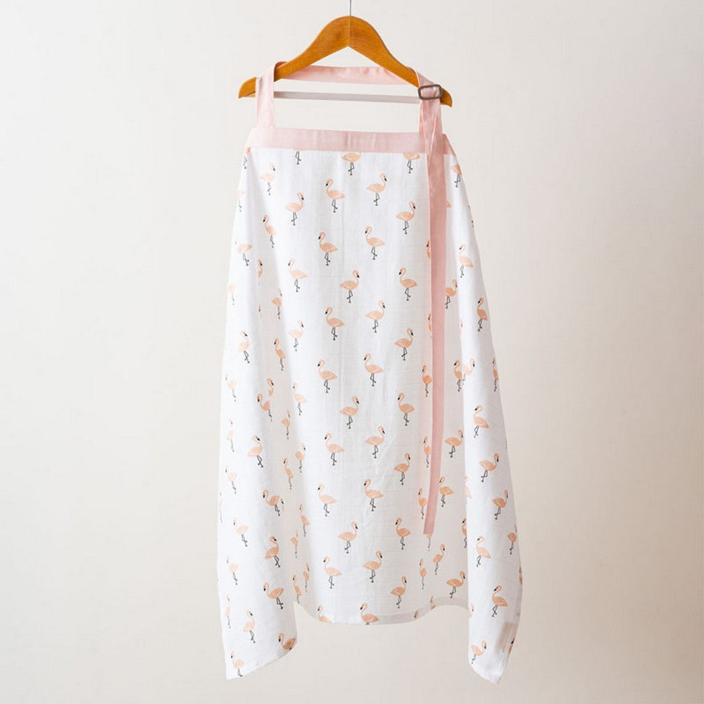 Pink Tropical Flamingo Printed Nursing Apron