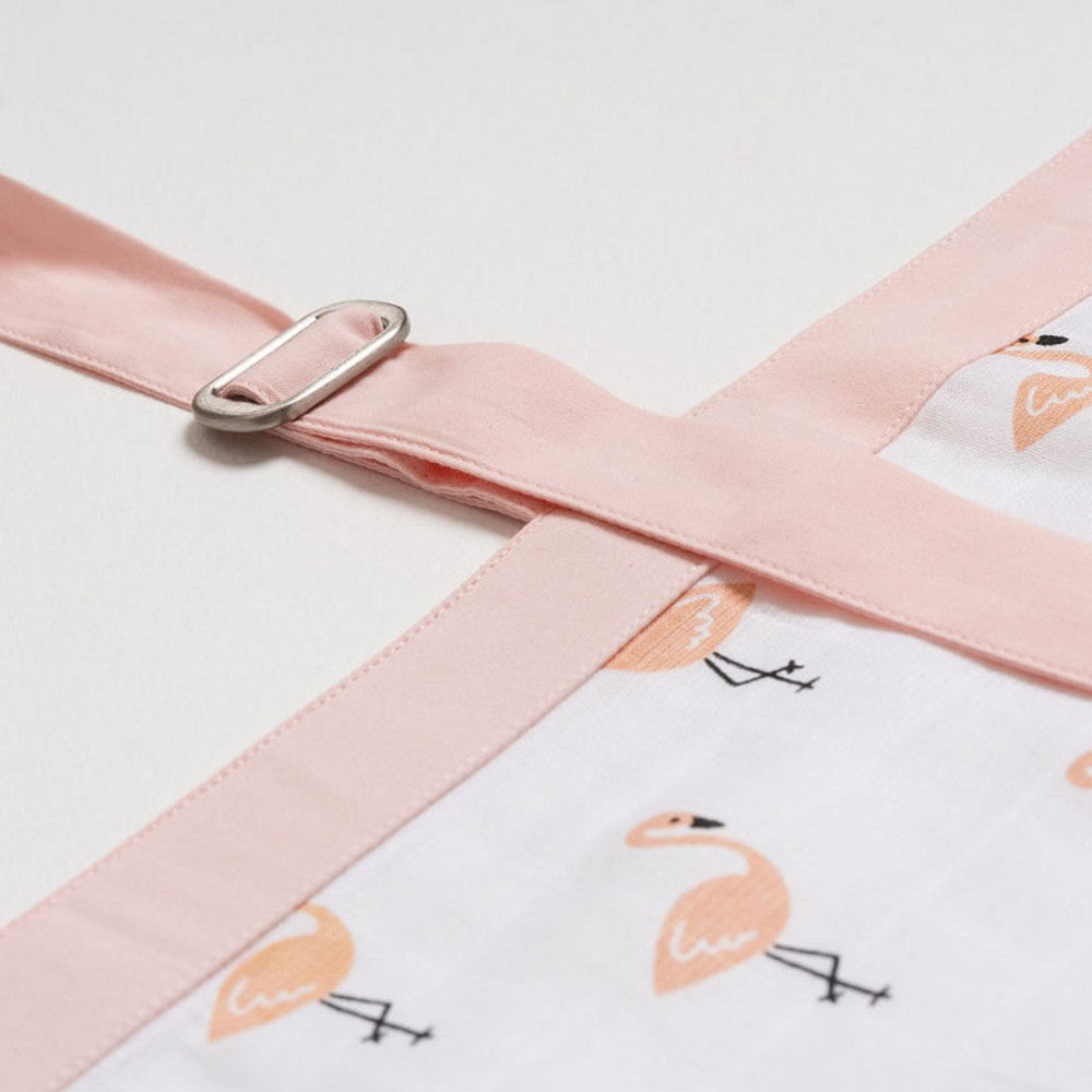 Pink Tropical Flamingo Printed Nursing Apron