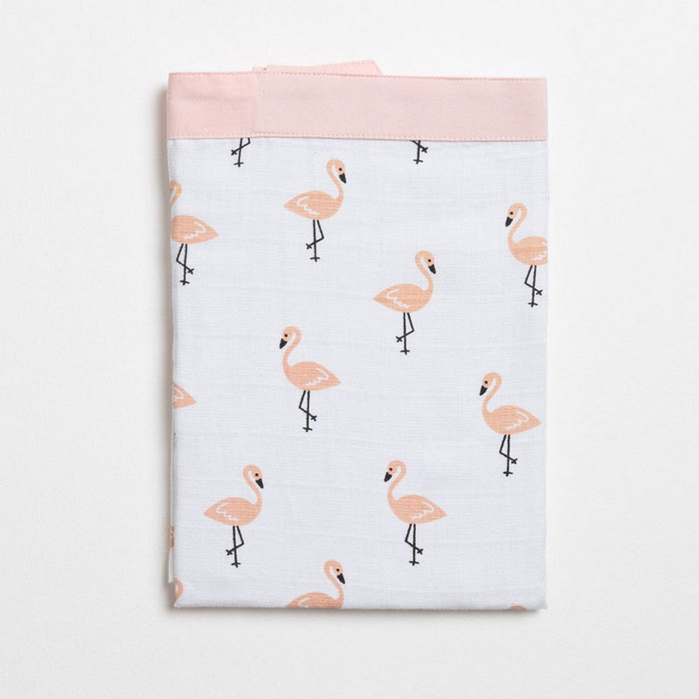 Pink Tropical Flamingo Printed Nursing Apron