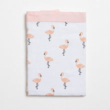 Load image into Gallery viewer, Pink Tropical Flamingo Printed Nursing Apron
