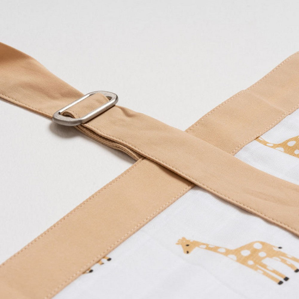 Peach Giraffe Printed Nursing Apron