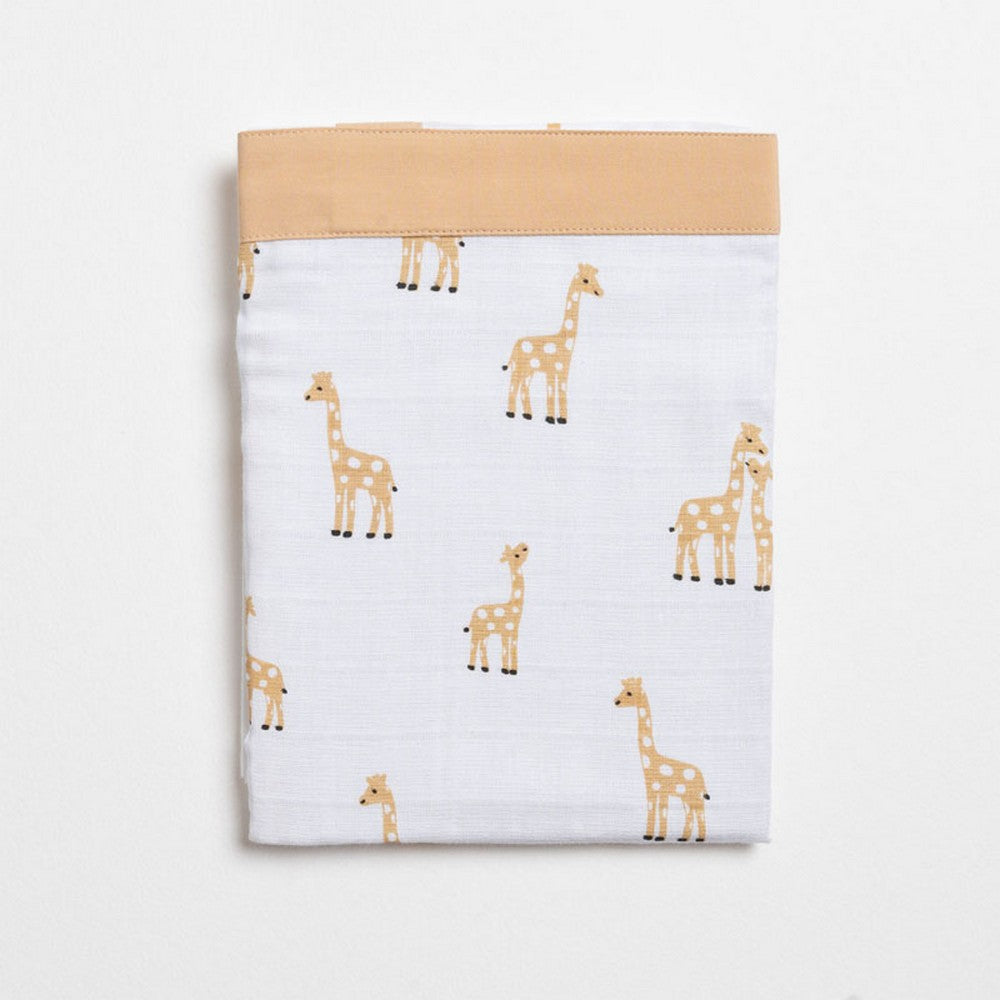 Peach Giraffe Printed Nursing Apron