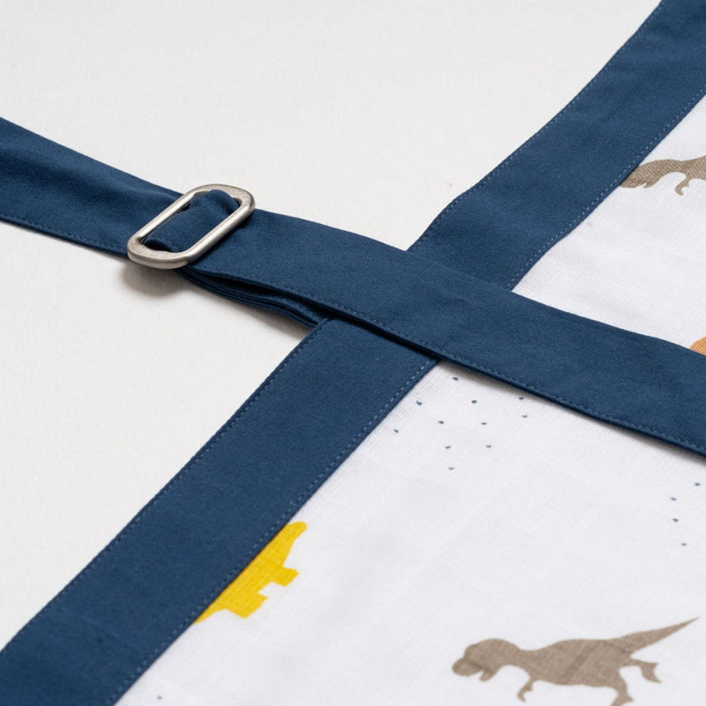 Navy Little Dino Printed Nursing Apron