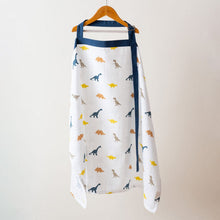 Load image into Gallery viewer, Navy Little Dino Printed Nursing Apron

