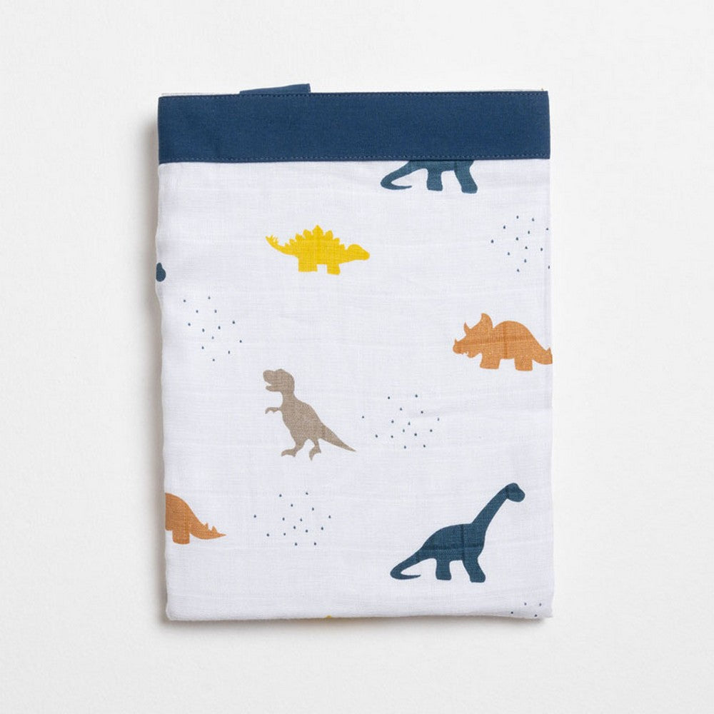 Navy Little Dino Printed Nursing Apron