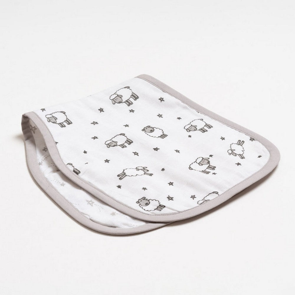 Grey Sheep Printed Burp Cloth