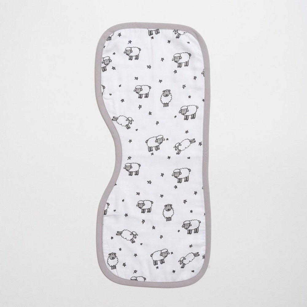 Grey Sheep Printed Burp Cloth