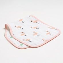 Load image into Gallery viewer, Pink Tropical Flamingo Printed Burp Cloth
