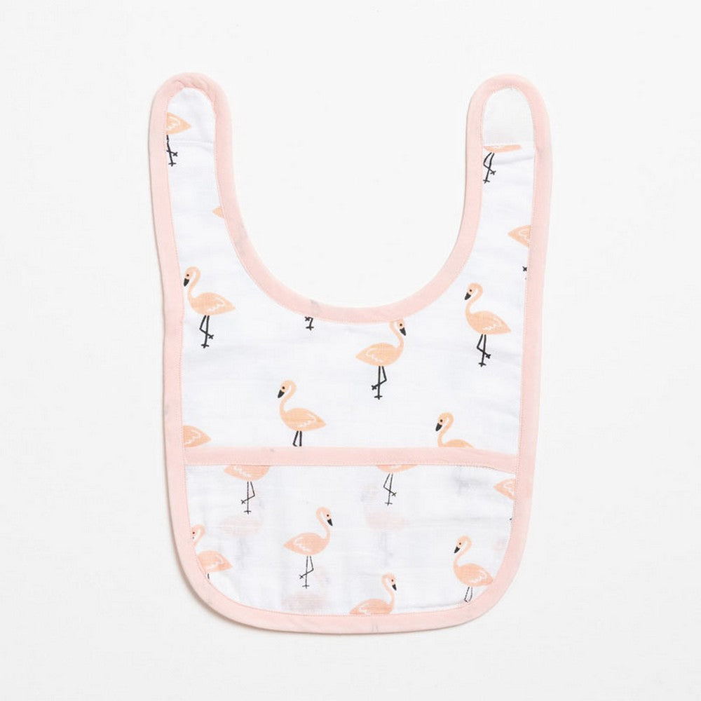 Pink Reversible Classic Muslin Bib