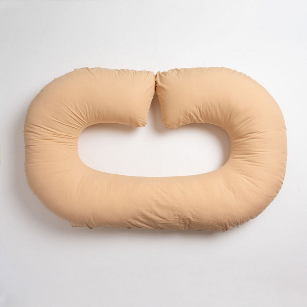 Beige Plain Body Pillow