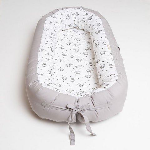 Grey Counting Sheep Printed Cozy Nest