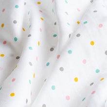 Load image into Gallery viewer, White Rainbow Theme Muslin Swaddle Pack Of 2
