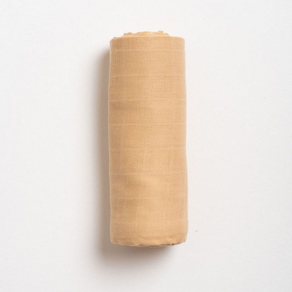 Beige Plain Baby Muslin Swaddle