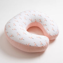 Load image into Gallery viewer, Peach Flamingo Printed Nursing Pillow
