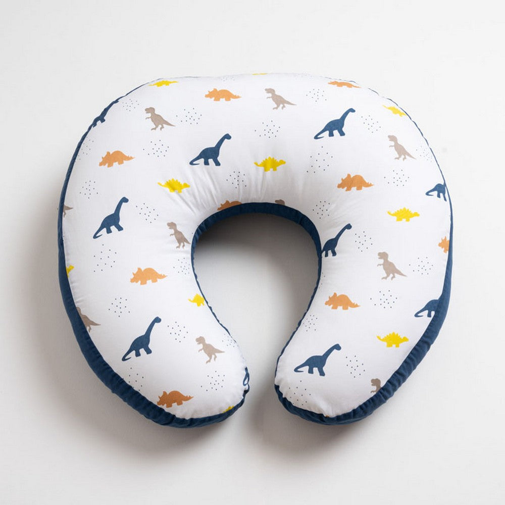 Navy Blue Little Dino Theme Nursing Pillow