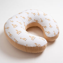 Load image into Gallery viewer, Peach Giraffe Theme Nursing Pillow Cover
