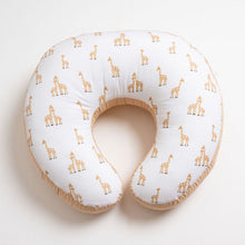 Load image into Gallery viewer, Peach Giraffe Theme Nursing Pillow Cover
