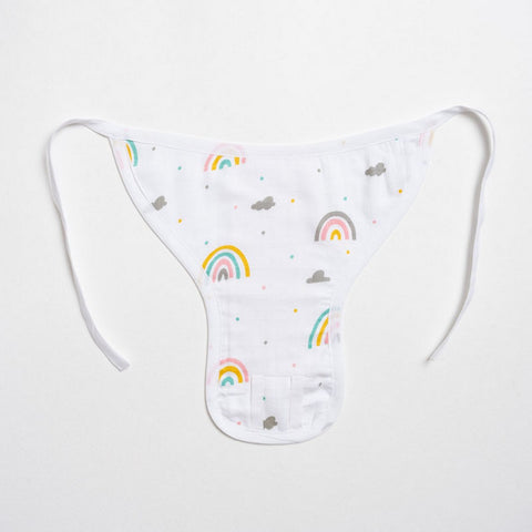 White Follow The Rainbow Theme Nappy Pack Of 2