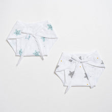 Load image into Gallery viewer, Mint Green Smiley Star Printed Nappy Pack Of 2
