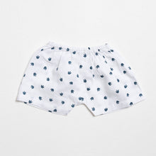 Load image into Gallery viewer, White Little Dino Printed Muslin Shorts Pack Of 2
